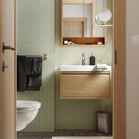 ÄNGSJÖN / BACKSJÖN - Washbasin/drawer/misc cabinet, oak effect,60x48x39 cm - best price from Maltashopper.com 49514022