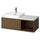 ÄNGSJÖN / BACKSJÖN - Washbasin/washbasin unit/mixer, oak-effect brown/marble-effect white,102x49x41 cm