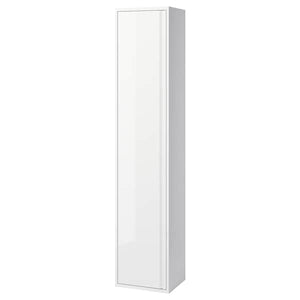 ÄNGSJÖN - High cabinet with door, high-gloss white, 40x35x195 cm - best price from Maltashopper.com 40535081
