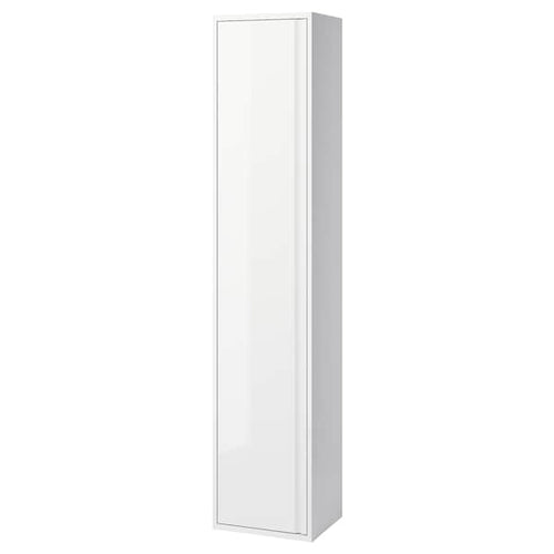 ÄNGSJÖN - High cabinet with door, high-gloss white, 40x35x195 cm