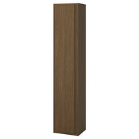 ÄNGSJÖN - High cabinet with door, brown oak effect, 40x35x195 cm - best price from Maltashopper.com 60535080