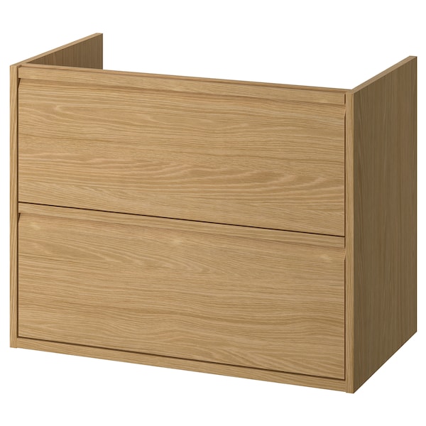 ÄNGSJÖN - Wash-stand with drawers, oak effect, 80x48x63 cm - best price from Maltashopper.com 70535089