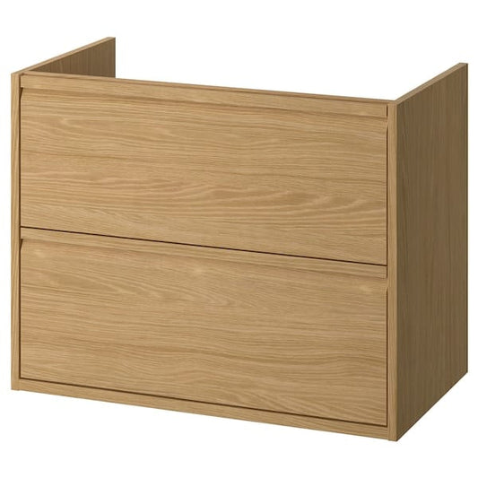 Ikea ÄNGSJÖN - Wash-stand with drawers, oak effect, 80x48x63 cm