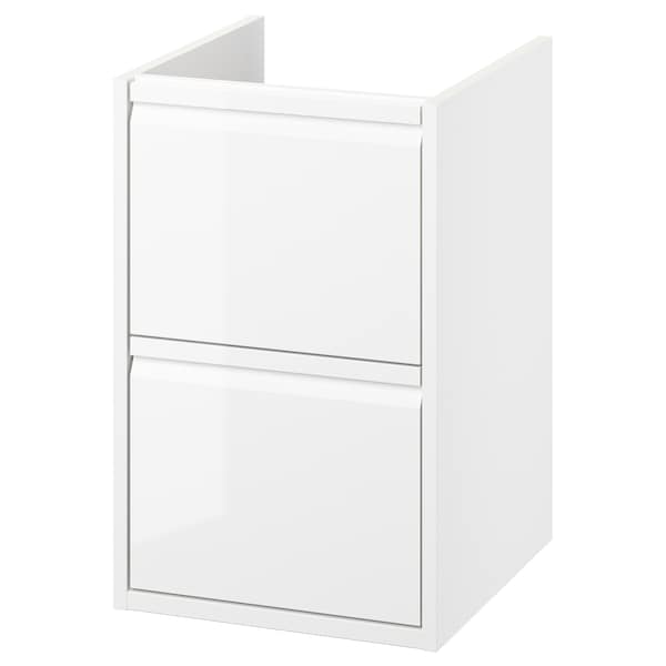 Ikea ÄNGSJÖN - Wash-stand with drawers, high-gloss white, 40x48x63 cm