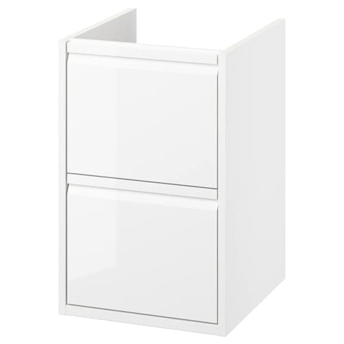 ÄNGSJÖN - Wash-stand with drawers, high-gloss white, 40x48x63 cm