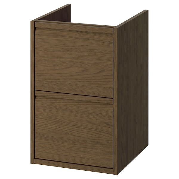 ÄNGSJÖN - Wash-stand with drawers, brown oak effect, 40x48x63 cm - best price from Maltashopper.com 20535082