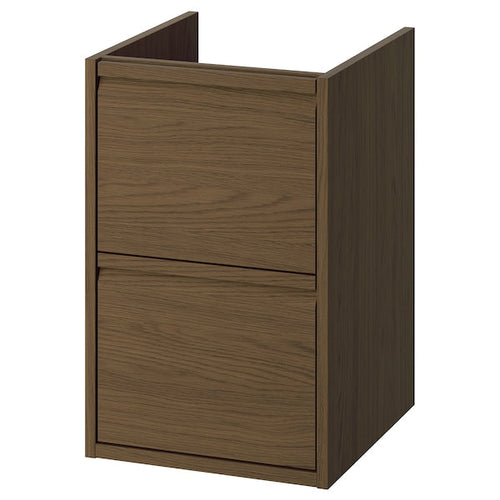 ÄNGSJÖN - Wash-stand with drawers, brown oak effect, 40x48x63 cm