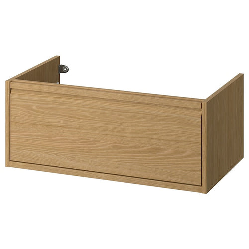 ÄNGSJÖN - Wash-stand with drawer, oak effect, 80x48x33 cm