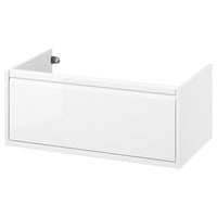 ÄNGSJÖN - Wash-stand with drawer, high-gloss white, 80x48x33 cm - best price from Maltashopper.com 60535099
