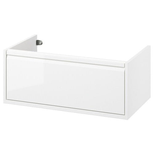 ÄNGSJÖN - Wash-stand with drawer, high-gloss white, 80x48x33 cm