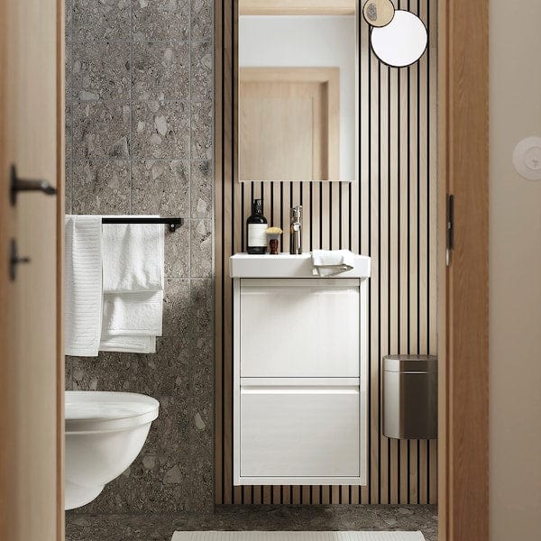 Ikea ÄNGSJÖN / ORRSJÖN - Washbasin/drawer/misc cabinet, glossy white,42x49x69 cm