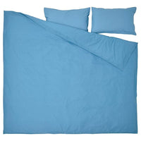 ÄNGSLILJA - Duvet cover and 2 pillowcases, blue, 240x220/50x80 cm - best price from Maltashopper.com 80565028