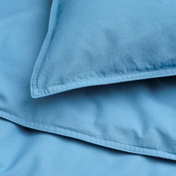 ÄNGSLILJA - Duvet cover and 2 pillowcases, blue, 240x220/50x80 cm - best price from Maltashopper.com 80565028