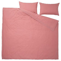 ÄNGSLILJA - Duvet cover and 2 pillowcases, dark pink, 240x220/50x80 cm - best price from Maltashopper.com 80537629