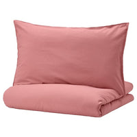 ÄNGSLILJA - Duvet cover and 2 pillowcases, dark pink, 240x220/50x80 cm - best price from Maltashopper.com 80537629