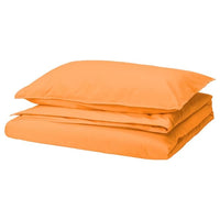 ÄNGSLILJA - Duvet cover and pillowcase, orange, 150x200/50x80 cm - best price from Maltashopper.com 50565058