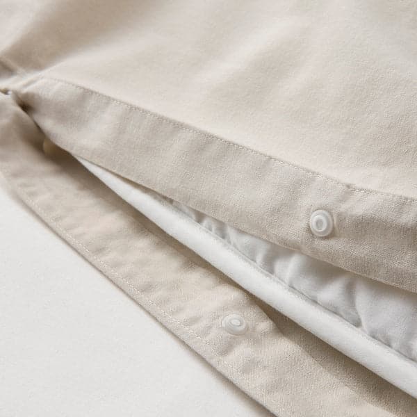 ÄNGSLILJA - Duvet cover and pillowcase, light grey-beige, 150x200/50x80 cm - best price from Maltashopper.com 50490770