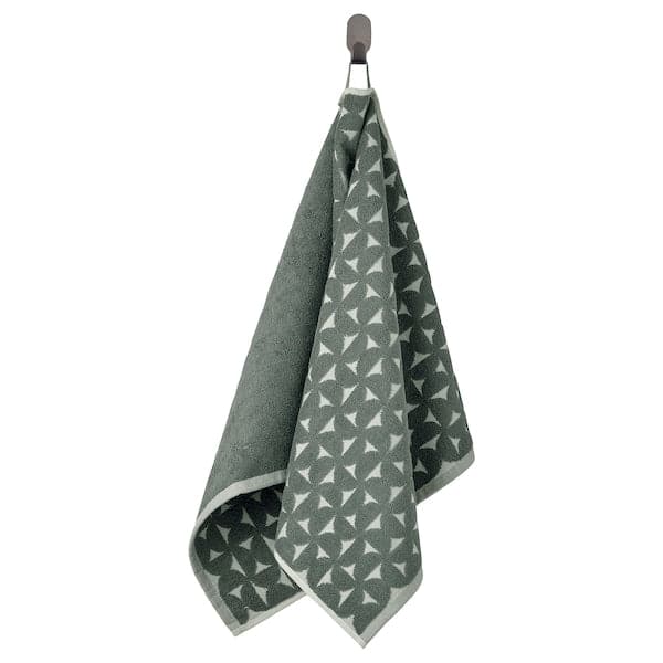Ikea ÄNGSNEJLIKA - Hand towel, grey/green, 50x100 cm