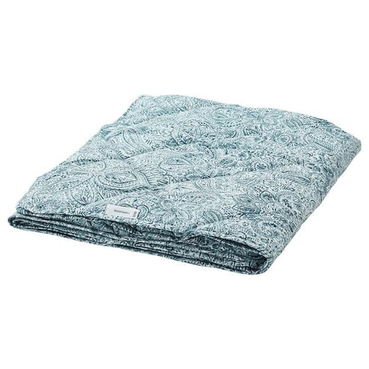 Ikea ÄNGSSTAMFLY - Warm quilt, blue/white, , 150x200 cm