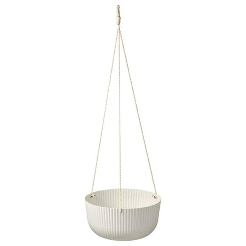 ÄPPELROS - Hanging pot holder, indoor/outdoor off-white, 27 cm