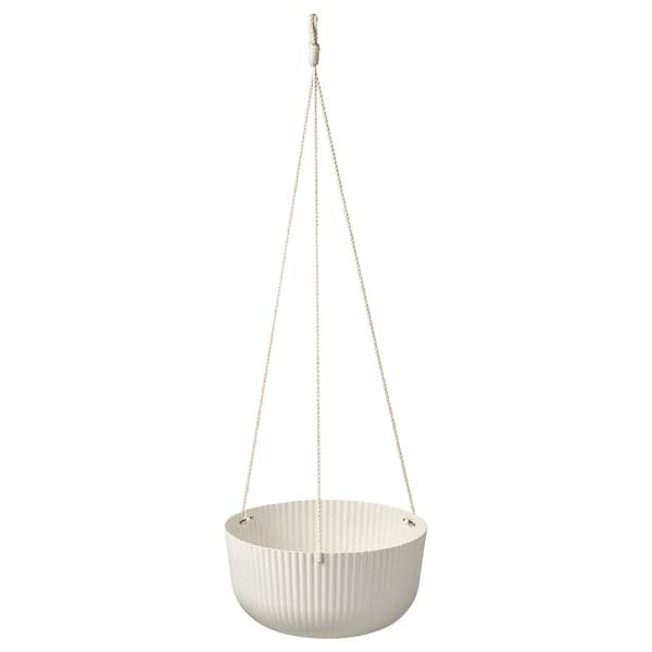 ÄPPELROS - Hanging pot holder, indoor/outdoor off-white, 27 cm