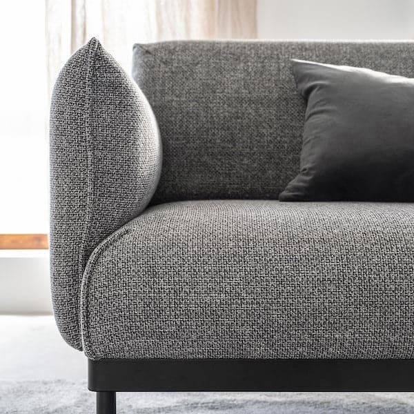 ÄPPLARYD 2 seater sofa - Lejde grey/black , - best price from Maltashopper.com 20506225