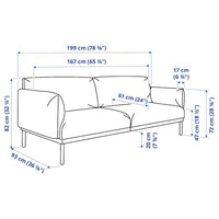 ÄPPLARYD 2 seater sofa - Lejde grey/black , - best price from Maltashopper.com 20506225