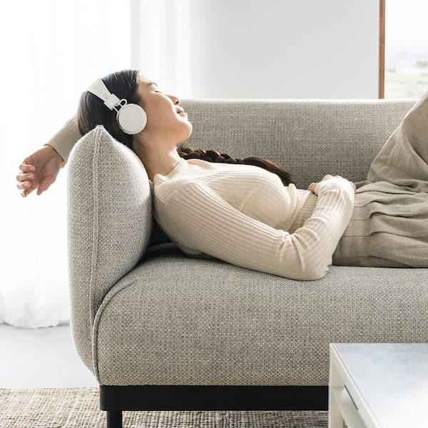 Ikea ÄPPLARYD 3 seater sofa with chaise-longue - Light grey Lejde ,