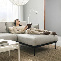 ÄPPLARYD 3 seater sofa with chaise-longue - Light grey Lejde , - best price from Maltashopper.com 09418051