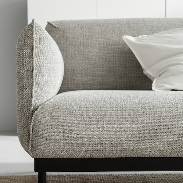 Ikea ÄPPLARYD 3 seater sofa with chaise-longue - Light grey Lejde ,