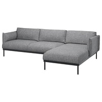 ÄPPLARYD 3 seater sofa with chaise-longue - Lejde grey/black , - best price from Maltashopper.com 69418067