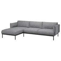 ÄPPLARYD 3 seater sofa with chaise-longue - Lejde grey/black , - best price from Maltashopper.com 69418067