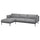 ÄPPLARYD 3 seater sofa with chaise-longue - Lejde grey/black ,