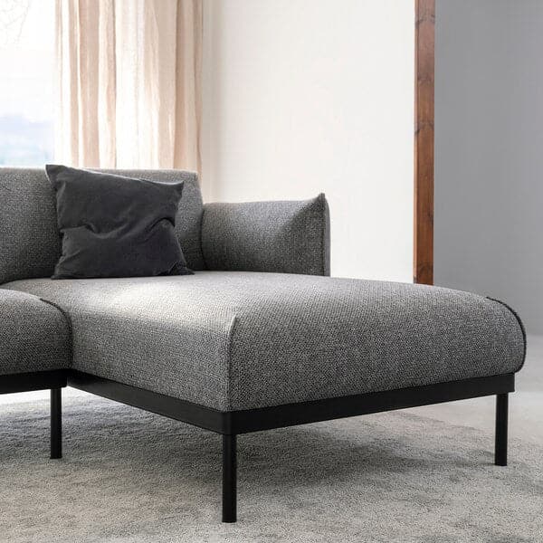 Ikea ÄPPLARYD Chaise-longue element - Lejde grey/black ,