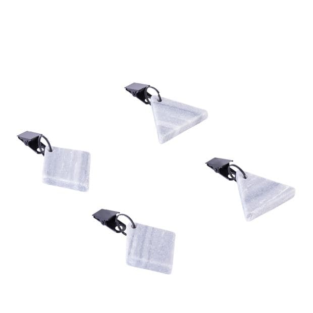 MARBLE Tablecloth weights set of 4 white W 5 x L 8 x D 0.9 cm - best price from Maltashopper.com CS602539