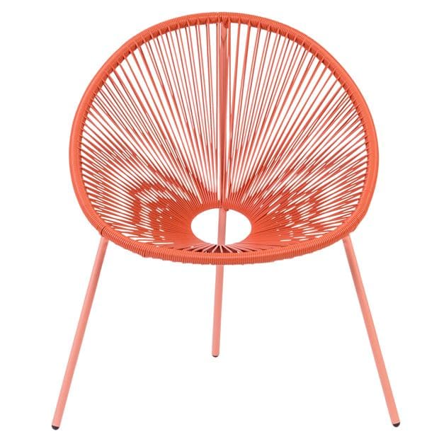 ACAPULCO Coral red lounge chair H 82 x W 75 x D 69 cm - best price from Maltashopper.com CS652988