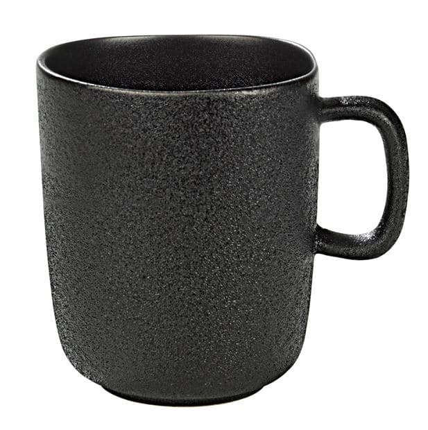 Casa MAGMA Mug 35 CL nero - set of 6 , H 10 cm - Ø 8 cm