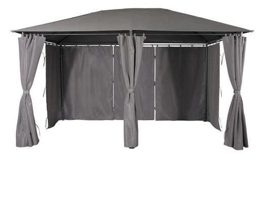 NEW PROVENCE Garden gazebo taupe H 265 x W 400 x D 300 cm - best price from Maltashopper.com CS491953