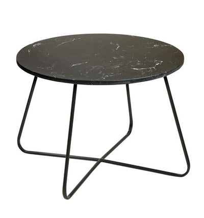 MARBO Black coffee table H 34.7 cm - Ø 50 cm - best price from Maltashopper.com CS656047