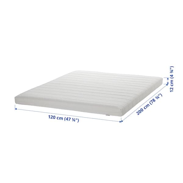 ÅFJÄLL - Foam mattress, semi-rigid/white, , 120x200 cm - best price from Maltashopper.com 30569948