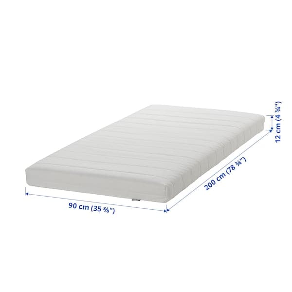 ÅFJÄLL - Materasso in schiuma, semirigido/bianco, , 90x200 cm - Premium  from Ikea - Just €128.99! Shop now at Maltashopper.com