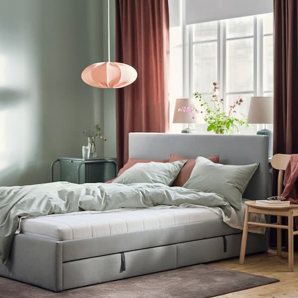 ÅFJÄLL - Foam mattress, semi-rigid/white, , 90x200 cm - best price from Maltashopper.com 40568646