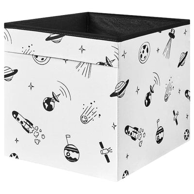 AFTONSPARV - Box, space black/white, 33x38x33 cm - best price from Maltashopper.com 60570460