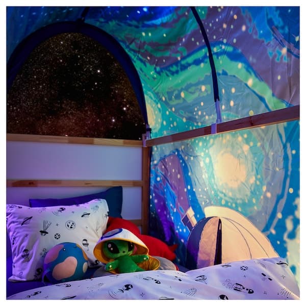 AFTONSPARV - Duvet cover and pillowcase, space white/black, 150x200/50x80 cm - best price from Maltashopper.com 50554031