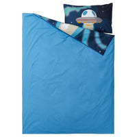 AFTONSPARV - Duvet cover and pillowcase, space/blue, 150x200/50x80 cm - best price from Maltashopper.com 40554041