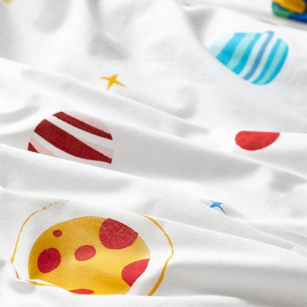 AFTONSPARV - Duvet cover and pillowcase, space/multicolour, 150x200/50x80 cm - best price from Maltashopper.com 50554050