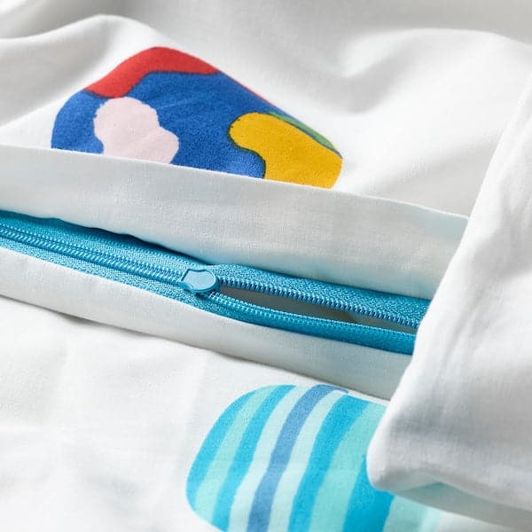 AFTONSPARV - Duvet cover and pillowcase, space/multicolour, 150x200/50x80 cm - best price from Maltashopper.com 50554050