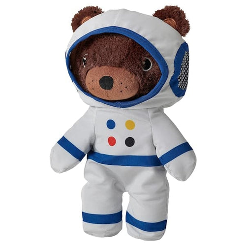 AFTONSPARV - Soft toy with astronaut suit, bear, 28 cm
