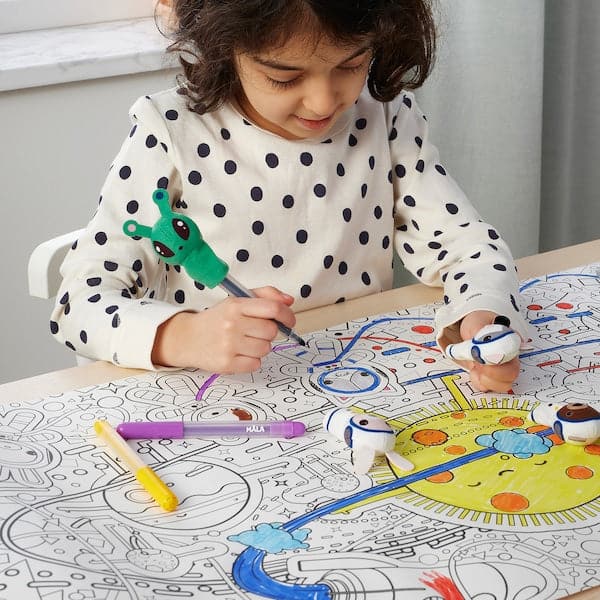 AFTONSPARV - Colouring paper roll, space, 10 m - best price from Maltashopper.com 10556466