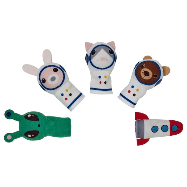 AFTONSPARV - 5-piece finger puppet set, multicolour